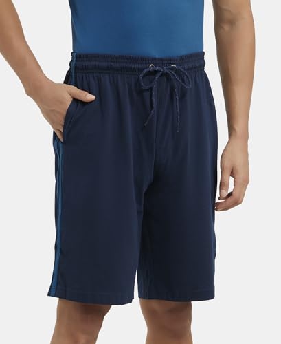 Jockey Men's Cotton Shorts - Navy & Teal - Image 2