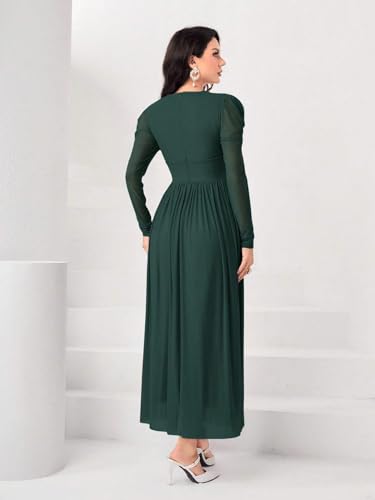 FABNEX Green Maxi Dress for Women - Image 4