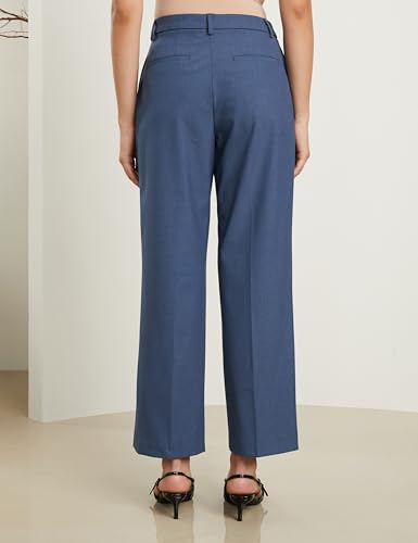 Symbol Wide Leg Trousers for Women - Indigo Blue - Image 2