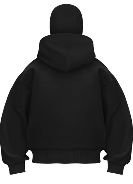 BE SAVAGE Balaclava Zipper Hoodie for Men - Black - Image 2