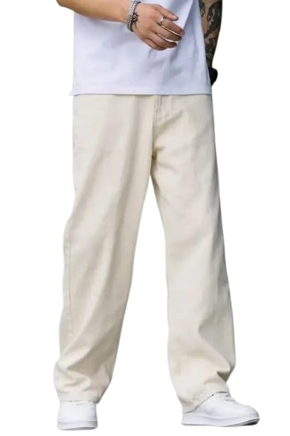 Comfits Beige Baggy Jeans for Women & Men - Image 3