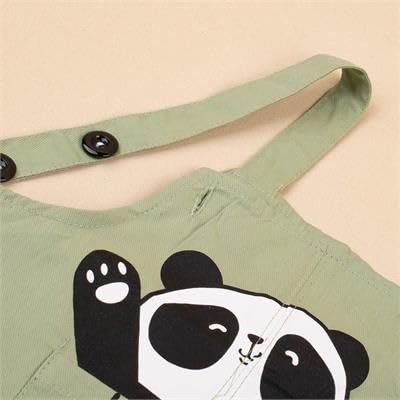 Grey Cotton Dungaree for Kids - Adjustable Straps - Image 4