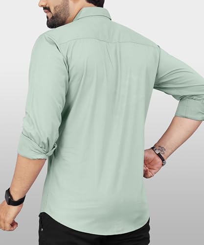 Urban Buccachi Cotton Shirt for Men - Light Green - Image 4