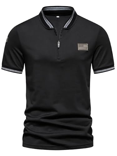 Lymio Men's Black Polo T-Shirt - Image 4