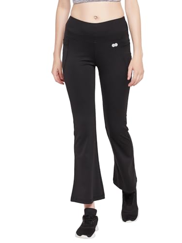 Clovia Women's High Waist Flared Yoga Pants - Black - Image 2