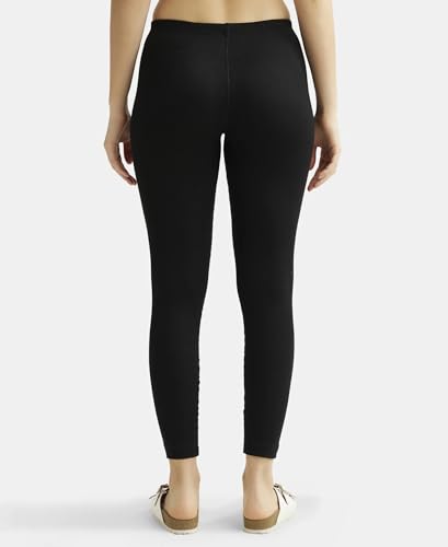 Jockey Women's Tailored Fit Cotton Leggings - Black - Image 3