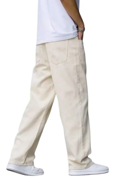 Comfits Beige Baggy Jeans for Women & Men - Image 2