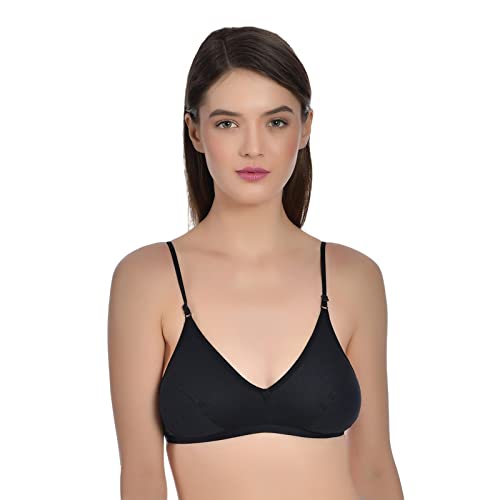Aimly Women's Cotton Non-Padded Bra - Black Beige - Image 5