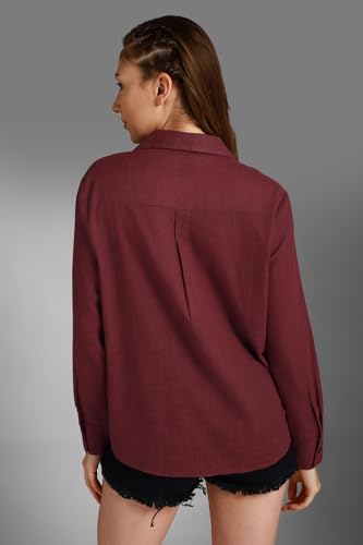 HIGH STAR Red Cotton Shirt for Women - Image 4