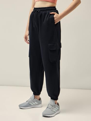 Bewakoof Women Solid Oversized Joggers - Black - Image 2