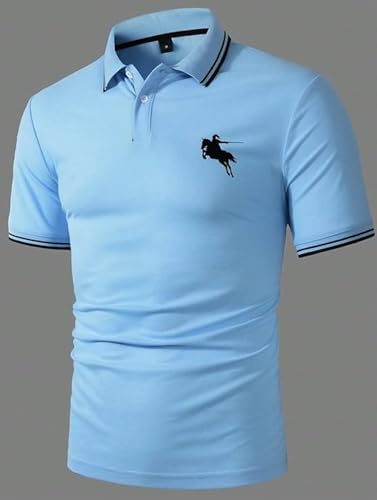 Lymio Men's Polo T-Shirt - Skyblue - Image 3
