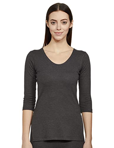 Symbol Women Casual Slim Thermal Top - Grey - Image 2