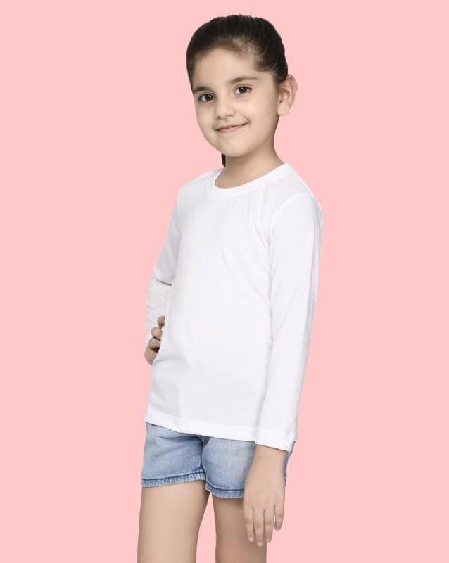 Nusyl Girls White Cotton T-Shirt - Image 4
