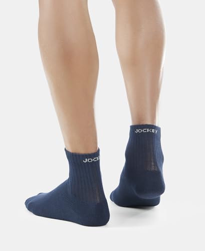 Jockey Men's MOVE Ankle Socks - Black/Midgrey/Navy - Image 3