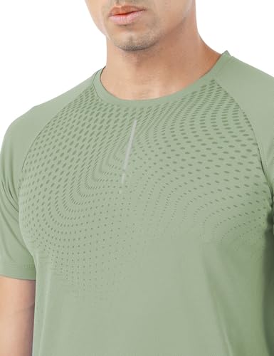 PUMP'D Men's Green Athleisure T-Shirt - Image 3