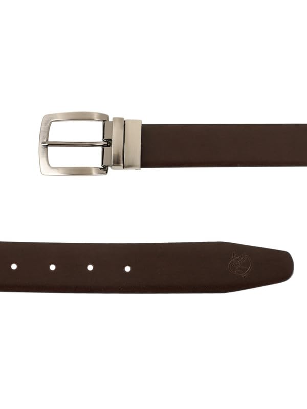 ZEVORA Leather Reversible Belt for Men - Black/Brown - Image 4