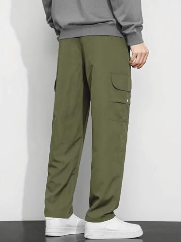 Lymio Men Cargo Pants - Olivegreen - Image 4