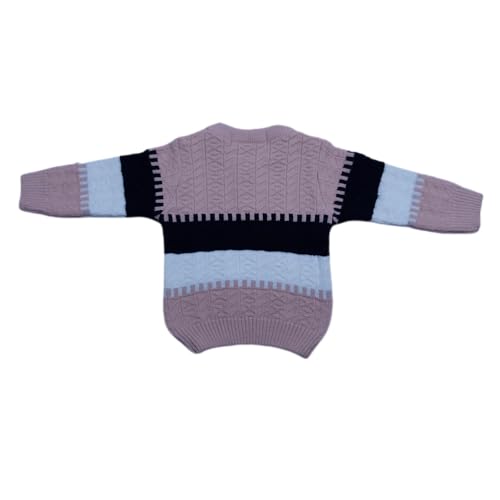 GarbGlide Baby Boy Woolen Sweater Pant Set - Peach - Image 4