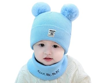 REFFER Unisex Baby Winter Beanie - Sky Blue