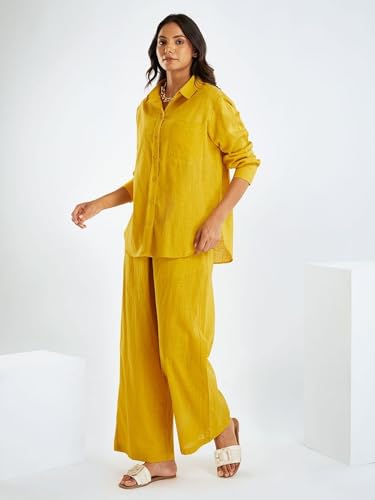Asmeriyo Women Co-Ord Kurta Set - Yellow - Image 3