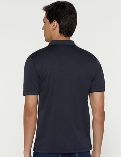 Peter England Polo T-Shirt for Men - Dark Navy - Image 2