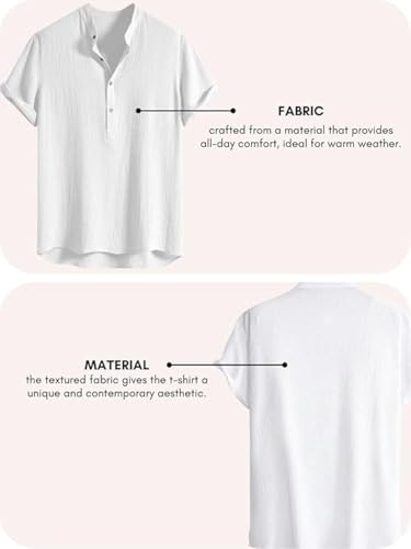 Leriya Fashion Men's Casual T-Shirt - White - Image 4