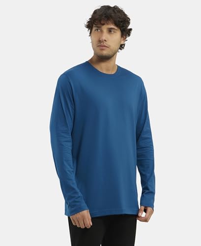 Jockey Men's Teal Full Sleeve T-Shirt - Image 2