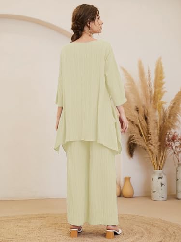 TADKEE Women Cotton Blend Striped Co-ord Set - Image 4