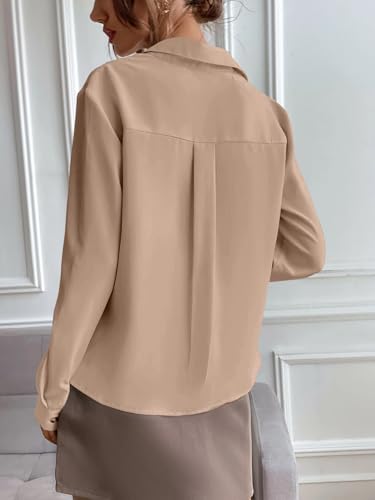 GRECIILOOKS Beige Button-Down Shirt for Women - Image 2