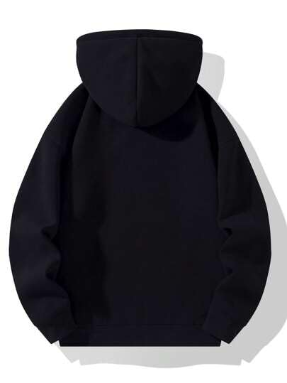 Trillion Men's Black Half Zip Hoodie - Image 2