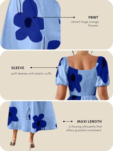 GRECIILOOKS Blue Rayon Western Dress for Women - Image 4