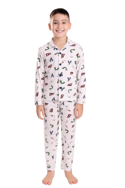 3BROS Kid Pure Cotton Night Suit for Boys & Girls
