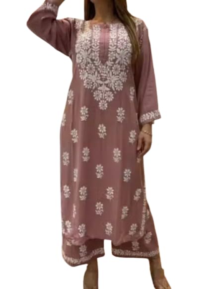 Shree Balaji Women Embroidered Chikankari Kurti - Cream