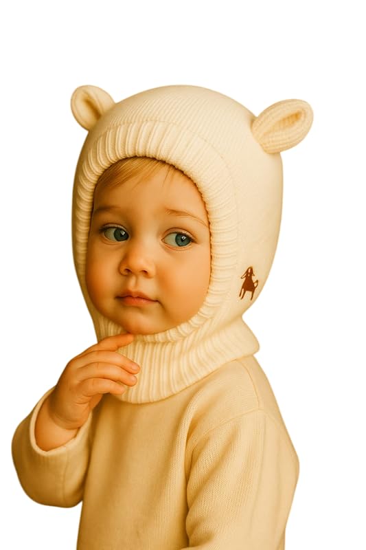 Krystle Kids Winter Knitted Balaclava Hat - Bear Ears