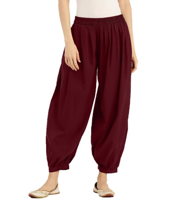 Nature Thread Afghani Patiala Salwar for Women - Maroon
