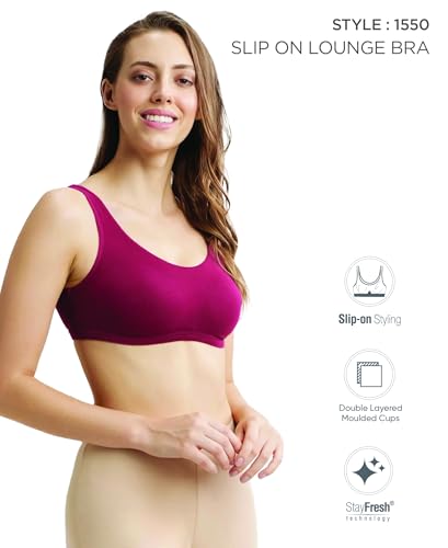 Jockey Women's Cotton Crop Top - Beet Red - Image 2