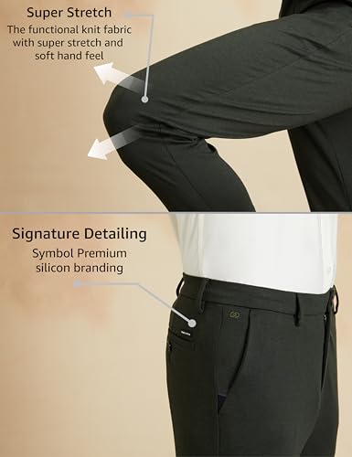 Symbol Men's Stretch Knit Pants - Dark Olive - Image 2