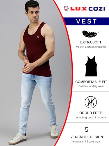 Lux Cozi Men's Cotton Vests - Multicolor - Image 3