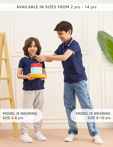Amazon Boy's Solid Polo T-Shirt - Navy - Image 2