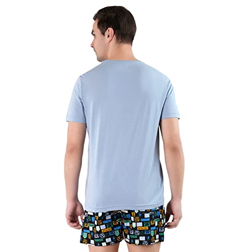 U.S. POLO ASSN. Men's Cotton Lounge T-Shirt - Dusty Blue - Image 3