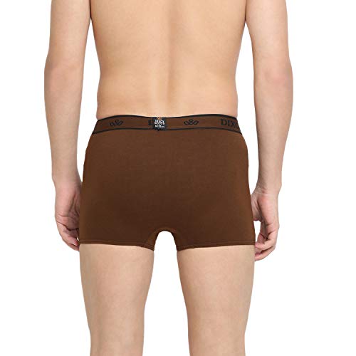 Dixcy Scott Men's Trunks - Coffee Brown Navy Dark Grey - Image 3