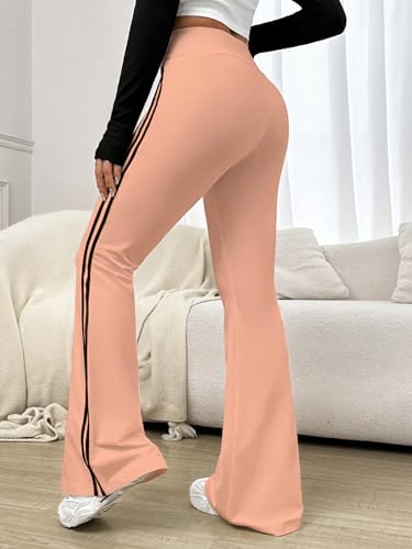 TOPLOT Women Flare Leg Bell Bottom Pants - Peach - Image 4