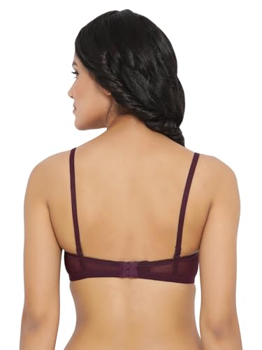 Clovia Women's Lightly Padded Non-Wired Bra - Dark Purple - Image 4