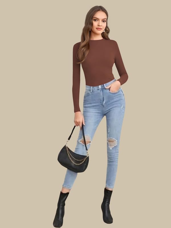 Dream Beauty Women Full Sleeve Top - Coffee - Image 2