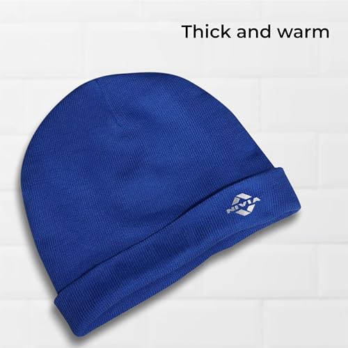 Nivia Unisex Cotton Beanie - Royal Blue - Image 4