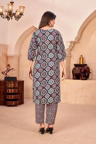 FABNEX Kurta Set for Women - Black - Image 4