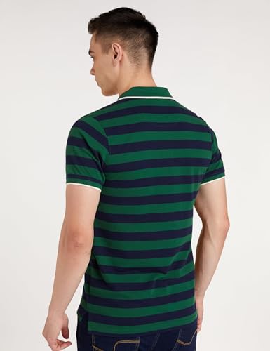 Amazon Men Cotton Rich Striped Polo T Shirt - Image 2