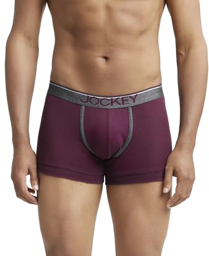 Jockey Men's Cotton Trunks - Wine - Image 2