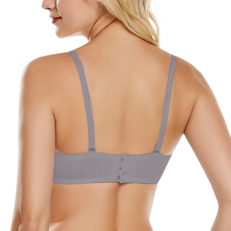 PLUMBURY Grey Multiway Push-Up Bra for Women - Image 2