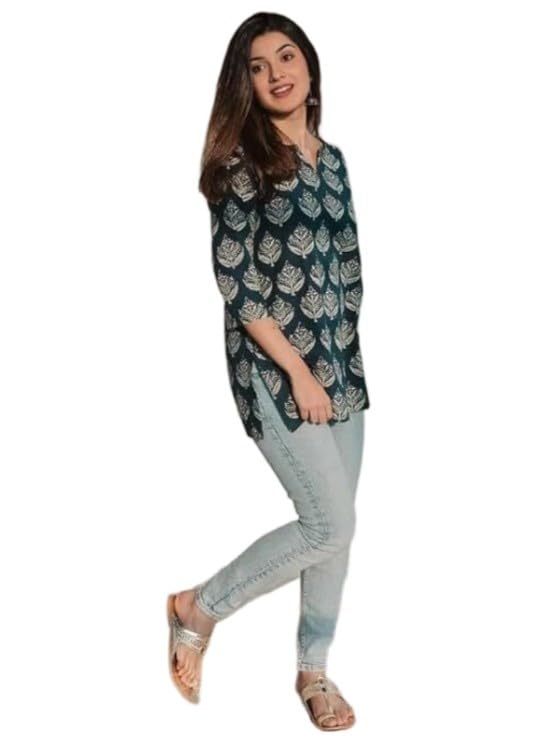 DJRJ Enterprise Women Kurti Rayon Cotton